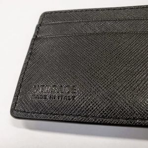 Versace Bags - Versace Saffiano Slim Leather Credit Card Wallet Versace Bags - Versace Saffiano Slim Leather Credit Card Wallet